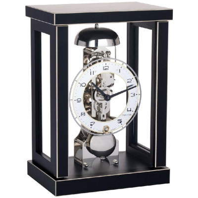 Hermle 23048 tafelklok zwart, chroom