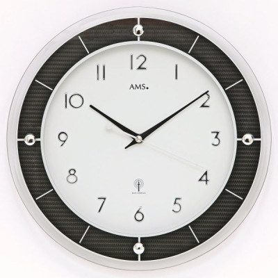 Wand klok AMS 5854 radio-gestuurd