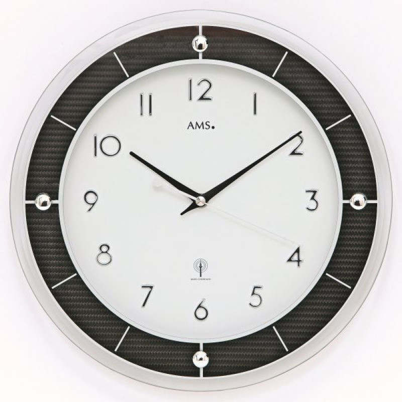 Wand klok AMS 5854 radio-gestuurd