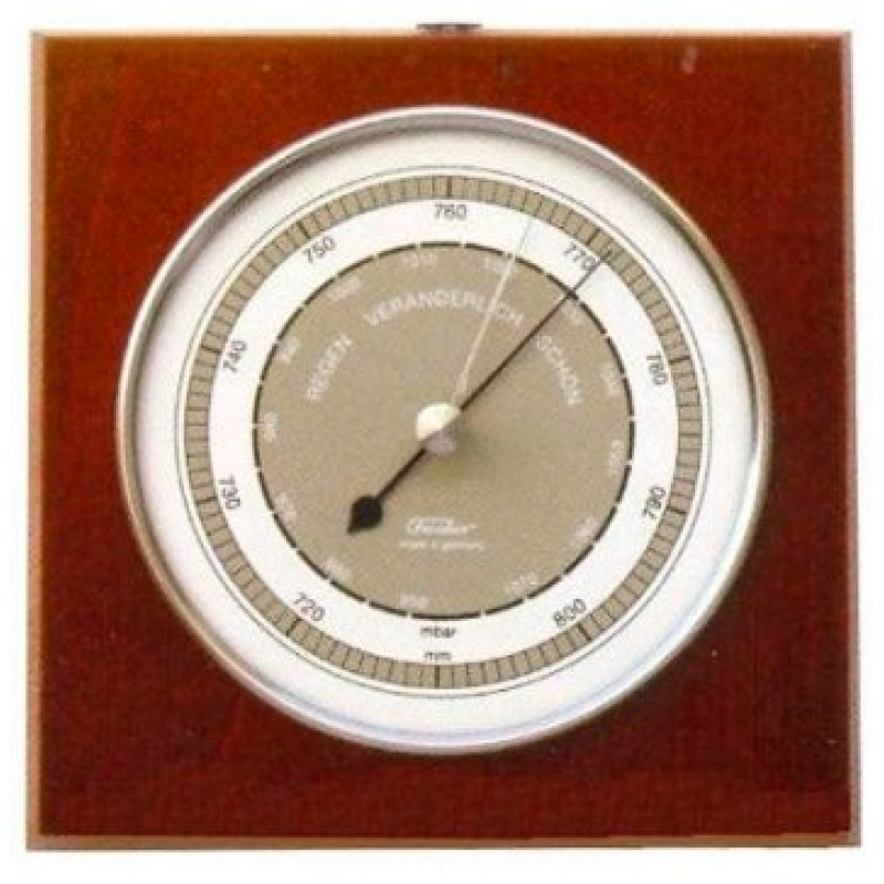 TX Barometer mahonie/chroom Fischer