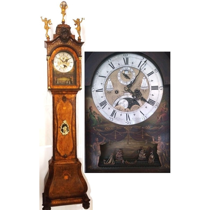 Amsterdams staand horloge + scheepjesmechaniek