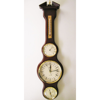 Banjo barometer met klok CB650