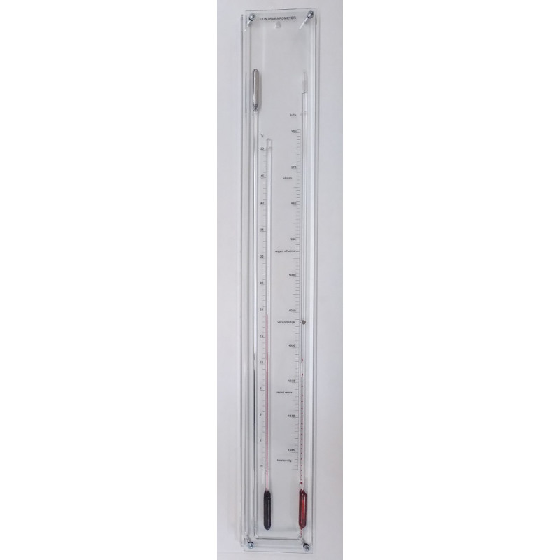 Huygens barometer plexiglas met glas ervoor