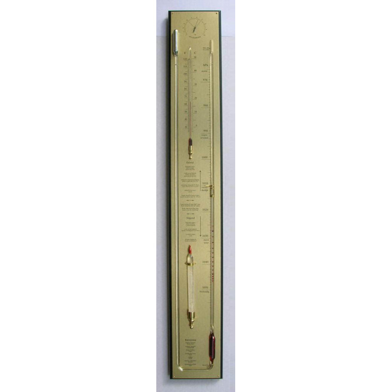 Barometer kwik messing/zwart VX