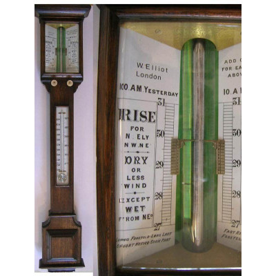 Engelse eiken stickbarometer