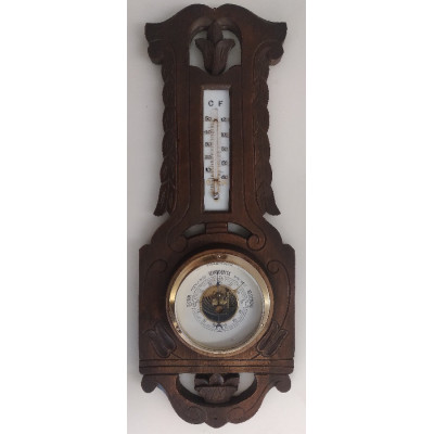 WT Barometer + tulpen houtsnijwerk