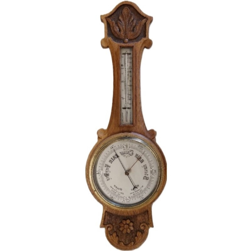 Licht eiken Engelse barometer