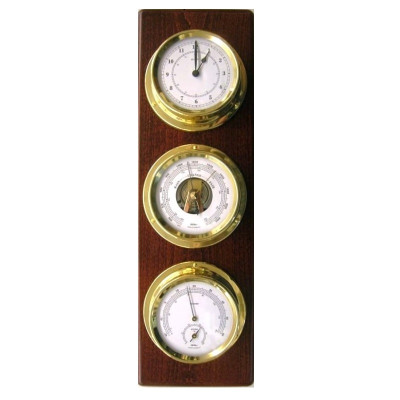 Luxe maritiem weerstation + klok XL