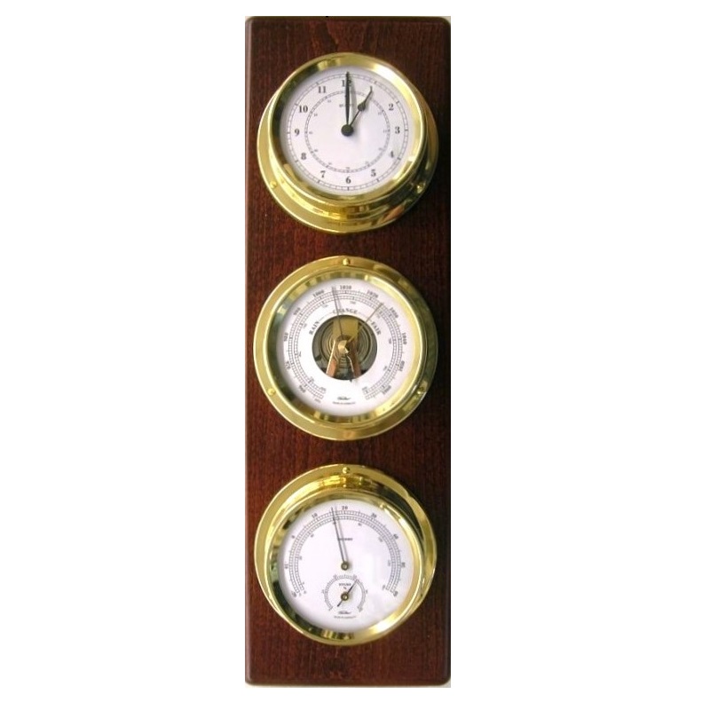 Luxe maritiem weerstation + klok XL