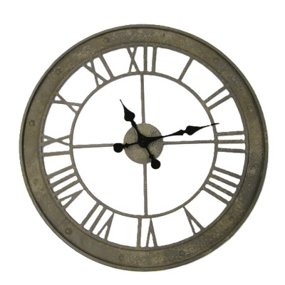 Metalen klok beton look CB1004