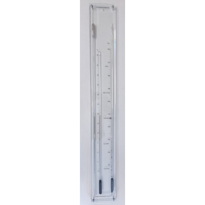 Plexiglas contrabarometer met glas ervoor