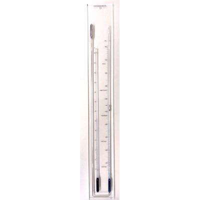 Barometer plexiglas + glas ervoor, blauw