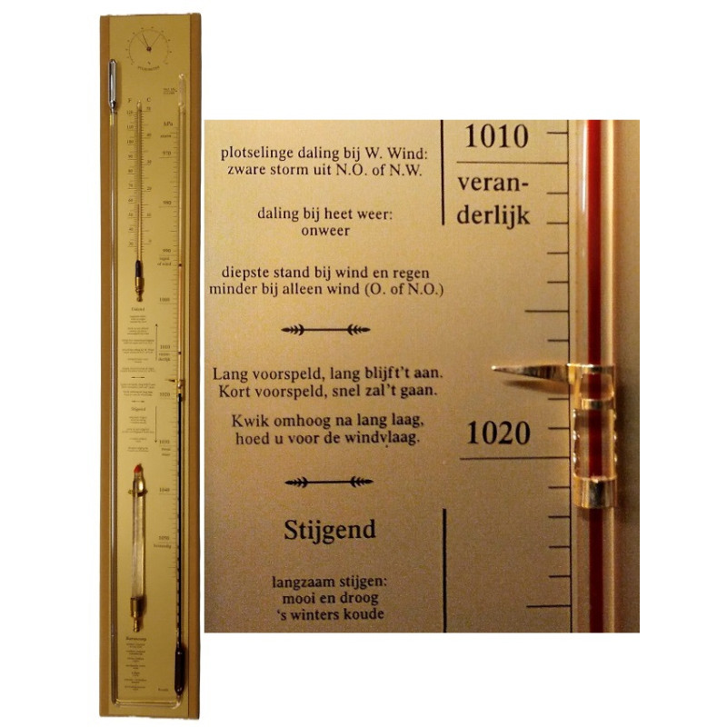 Barometer blank/messing (meest uitgebreid) LX