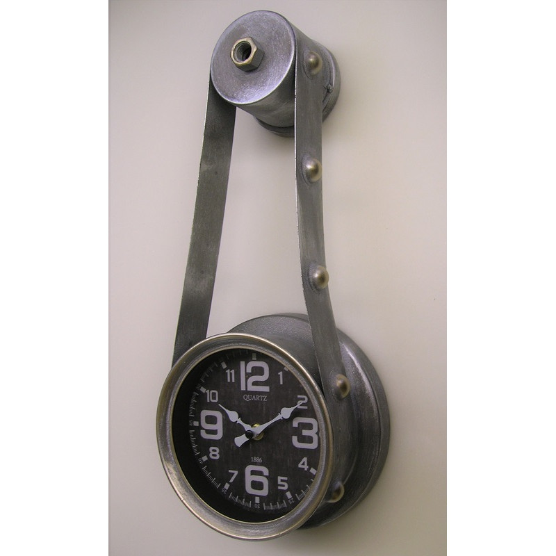 Wandklokje industrieel metaal CB311