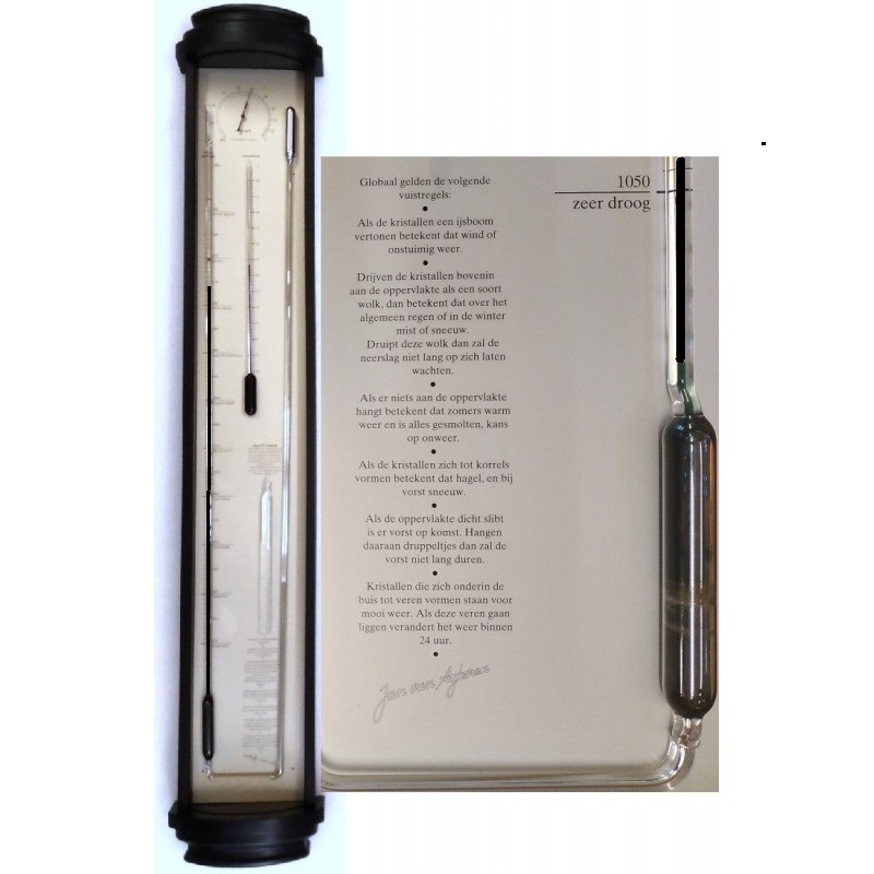 Bow front barometer, zwart, Jan van Agteren