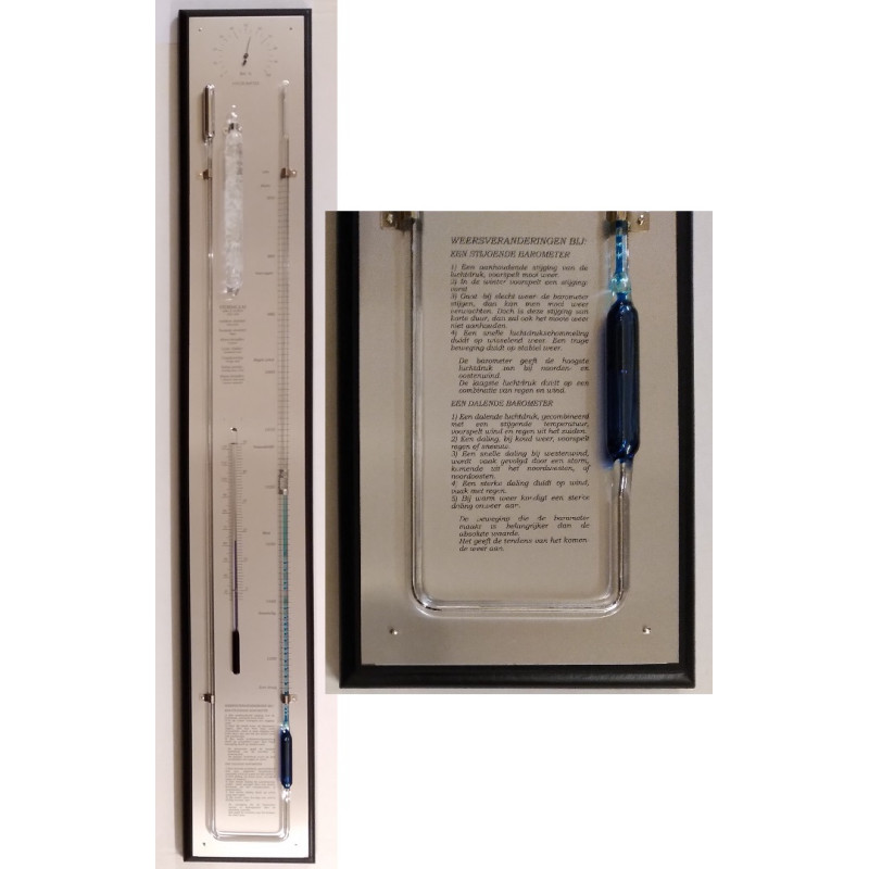 Barometer zwart/rvs (meest uitgebreid)