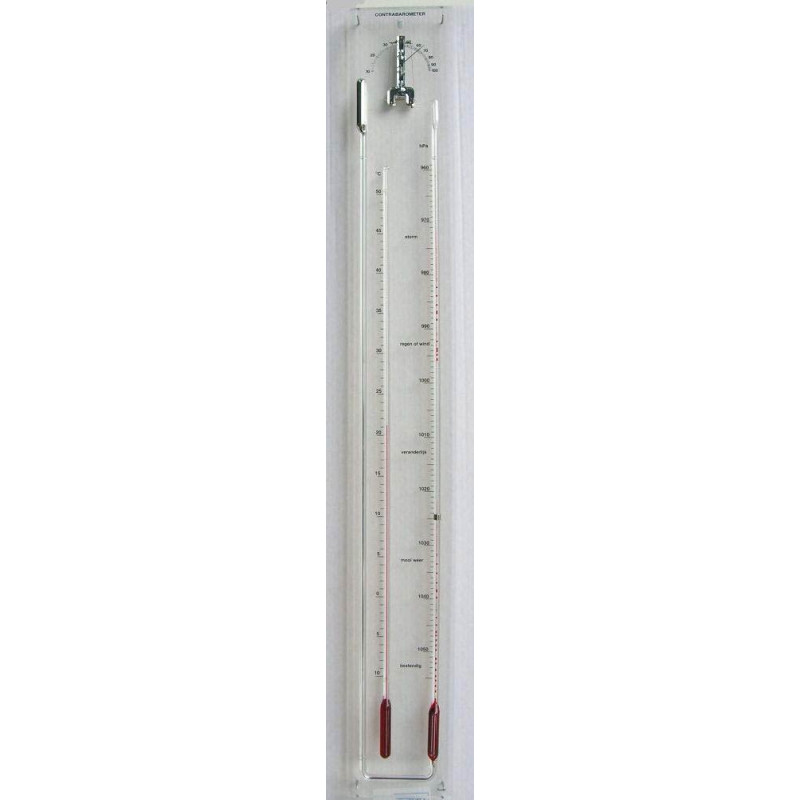 Plexiglas contra-barometer TH rood