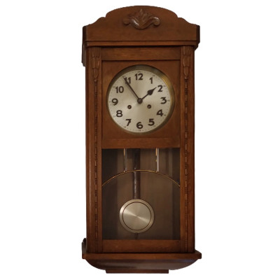Regulateur met bimbamslagwerk, eiken