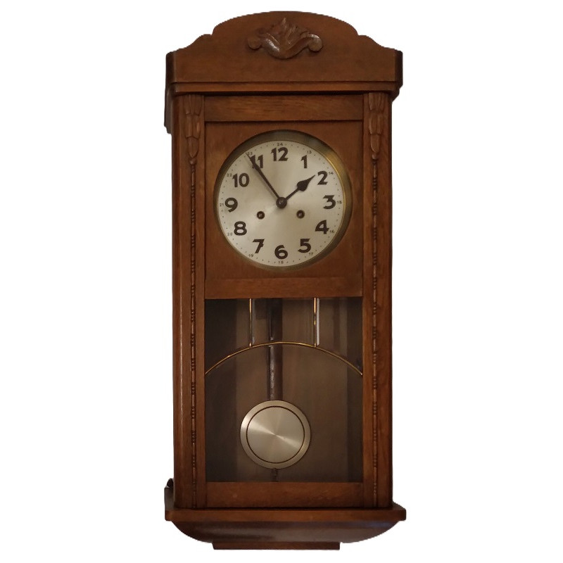 Regulateur met bimbamslagwerk, eiken
