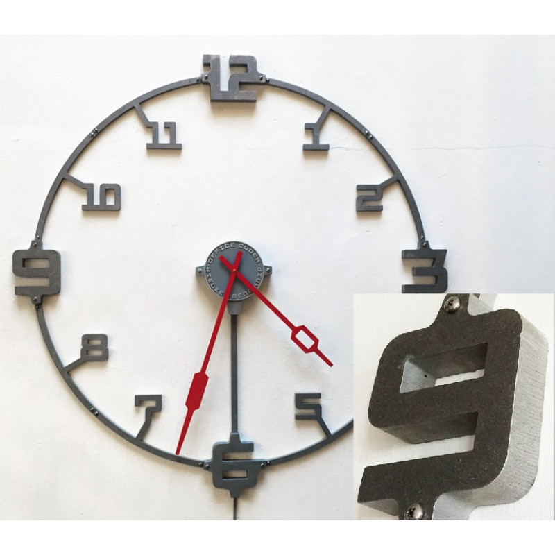 Grote metalen klok 100CM industrieel