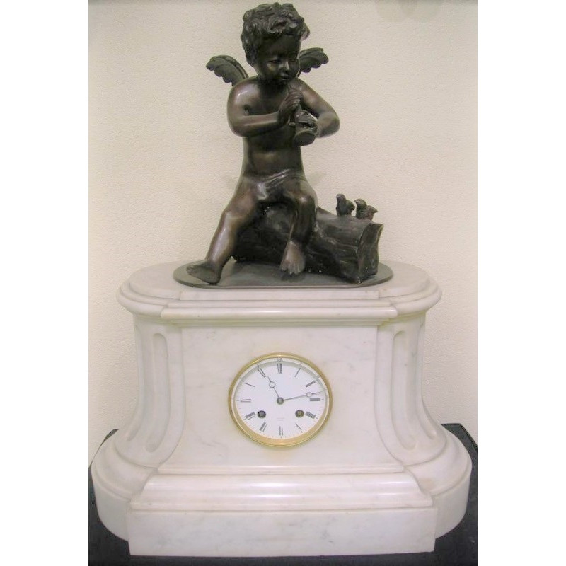 Grote wit marmeren pendule