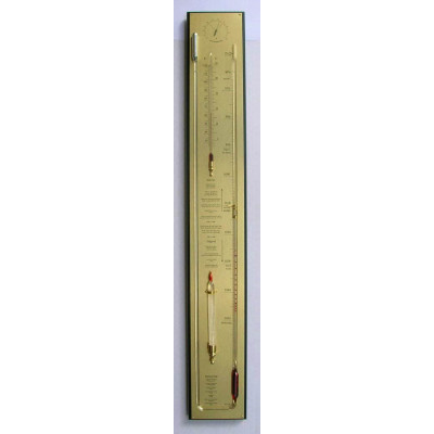 Contra-barometer noten/messing MQ