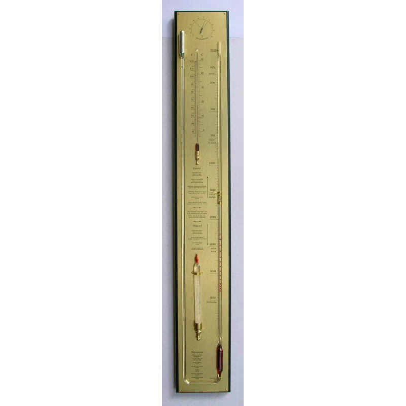 Contra-barometer noten/messing MQ